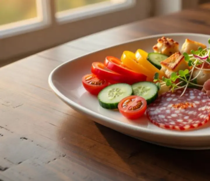 Művészien tálalt gourmet előételek válogatása