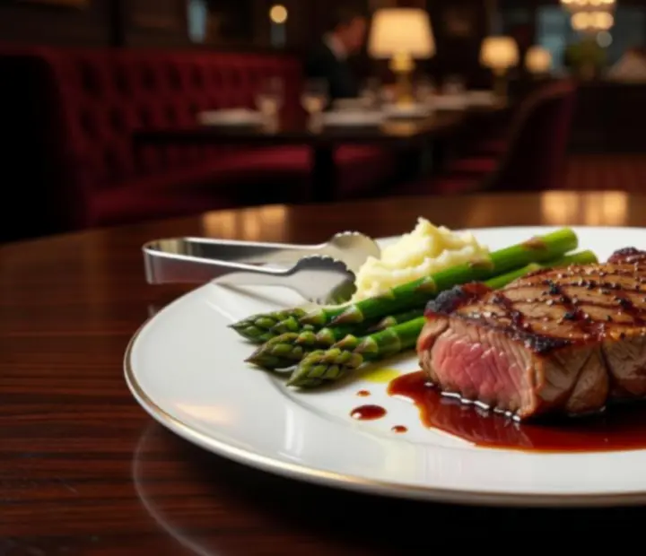 Prémium steak elegáns tálalásban, különleges köretekkel